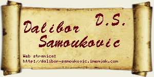 Dalibor Samouković vizit kartica